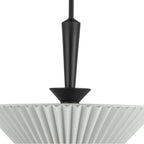 Alora Lighting PD497016MBFW Matte Black,Folded White Bridgette 16-in Matte Black/folded White Socket Pendant Image 2