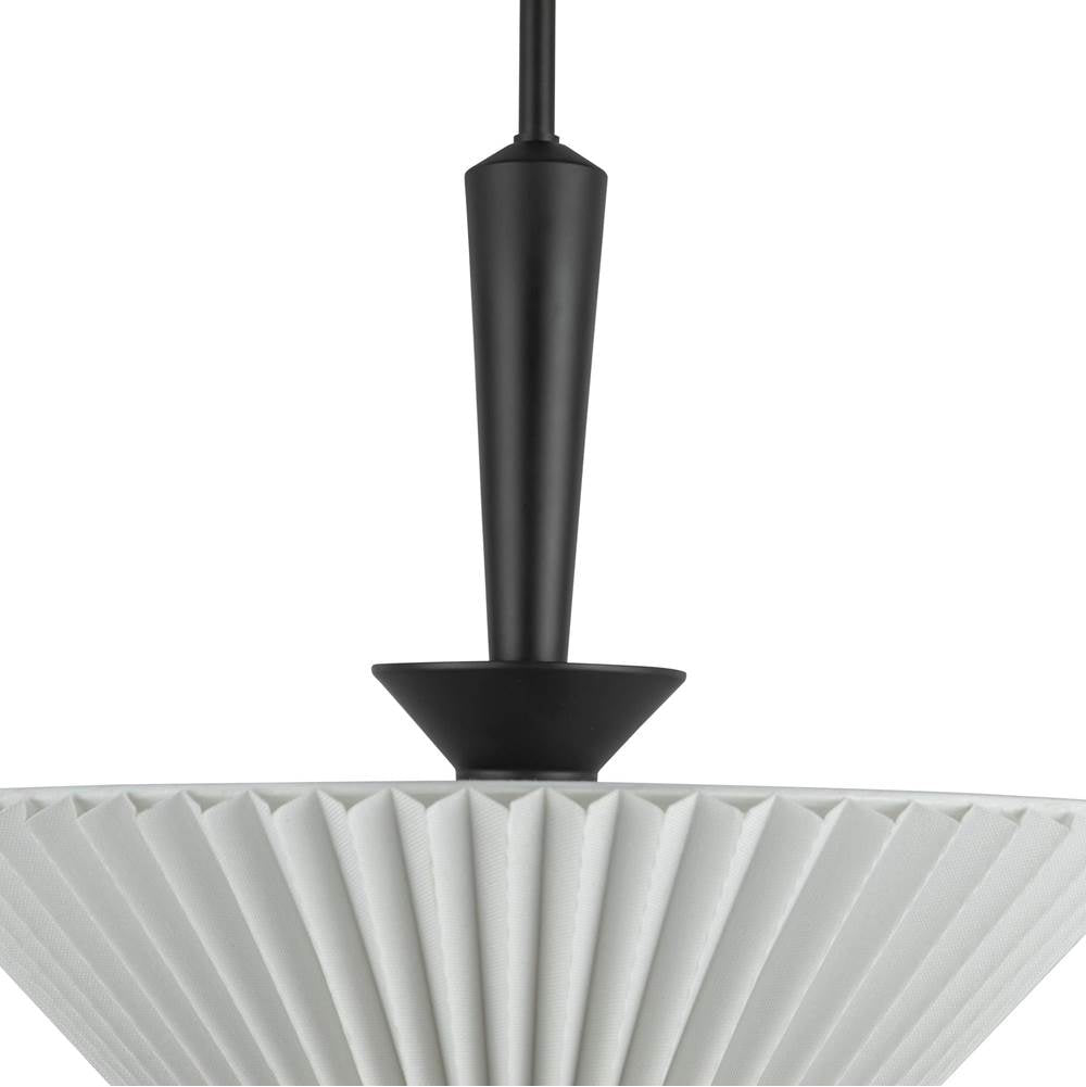 Alora Lighting PD497016MBFW Matte Black,Folded White Bridgette 16-in Matte Black/folded White Socket Pendant Image 2