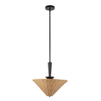 Alora Lighting PD497016MBRA Matte Black,Rattan Bridgette 16-in Matte Black/rattan Socket Pendant Image 4