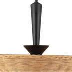 Alora Lighting PD497016MBRA Matte Black,Rattan Bridgette 16-in Matte Black/rattan Socket Pendant Image 2