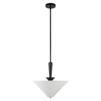 Alora Lighting PD497016MBWL Matte Black,White Linen Bridgette 16-in Matte Black/white Linen Socket Pendant Image 4