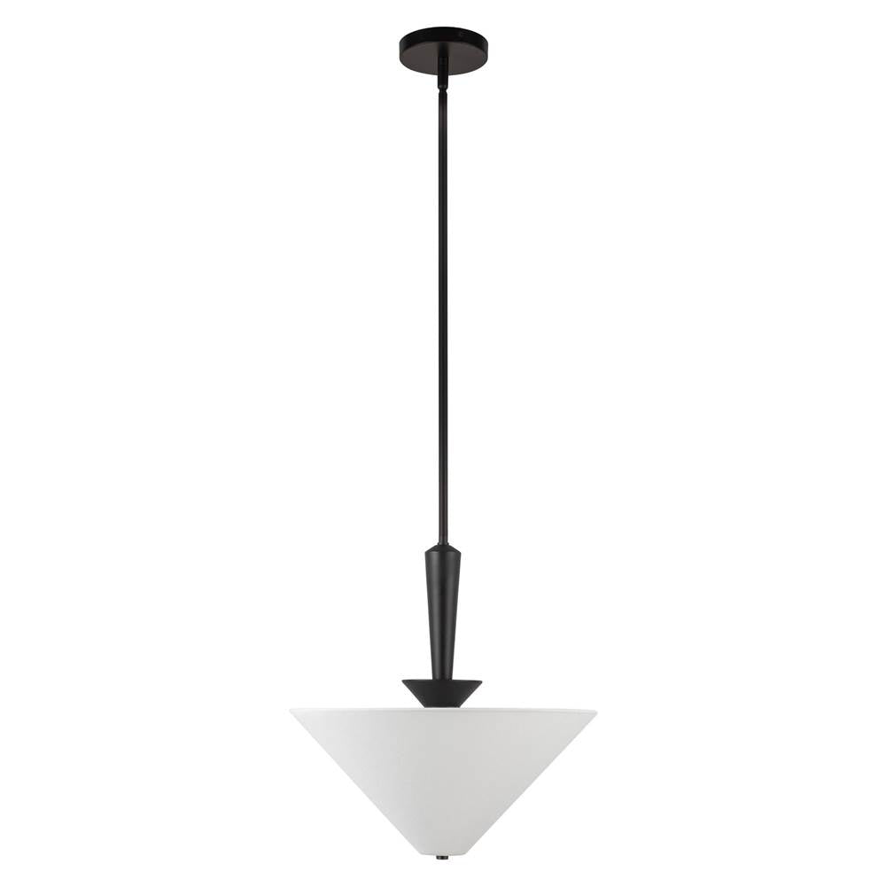 Alora Lighting PD497016MBWL Matte Black,White Linen Bridgette 16-in Matte Black/white Linen Socket Pendant Image 4