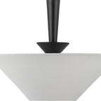 Alora Lighting PD497016MBWL Matte Black,White Linen Bridgette 16-in Matte Black/white Linen Socket Pendant Image 2