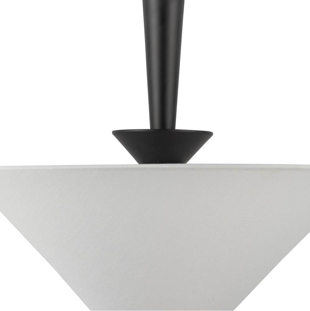 Alora Lighting PD497016MBWL Matte Black,White Linen Bridgette 16-in Matte Black/white Linen Socket Pendant Image 2