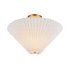 Alora Lighting SF497016BGFW Brushed Gold,Folded White Bridgette 16-in Brushed Gold/folded White Socket Semi-flush Mount Image 4