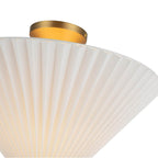 Alora Lighting SF497016BGFW Brushed Gold,Folded White Bridgette 16-in Brushed Gold/folded White Socket Semi-flush Mount Image 3