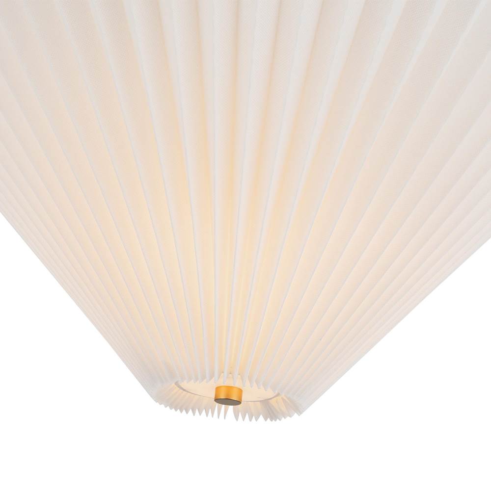 Alora Lighting SF497016BGFW Brushed Gold,Folded White Bridgette 16-in Brushed Gold/folded White Socket Semi-flush Mount Image 2