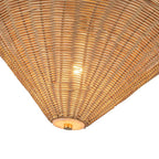 Alora Lighting SF497016BGRA Brushed Gold,Rattan Bridgette 16-in Brushed Gold/rattan Socket Semi-flush Mount Image 2