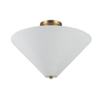 Alora Lighting SF497016BGWL Brushed Gold,White Linen Bridgette 16-in Brushed Gold/white Linen Socket Semi-flush Mount Image 3