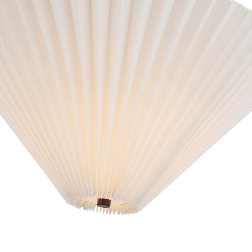 Alora Lighting SF497016MBFW Matte Black,Folded White Bridgette 16-in Matte Black/folded White Socket Semi-flush Mount Image 3