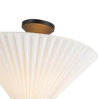 Alora Lighting SF497016MBFW Matte Black,Folded White Bridgette 16-in Matte Black/folded White Socket Semi-flush Mount Image 2