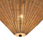 Alora Lighting SF497016MBRA Matte Black,Rattan Bridgette 16-in Matte Black/rattan Socket Semi-flush Mount Image 2