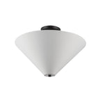 Alora Lighting SF497016MBWL Matte Black,White Linen Bridgette 16-in Matte Black/white Linen Socket Semi-flush Mount Image 3