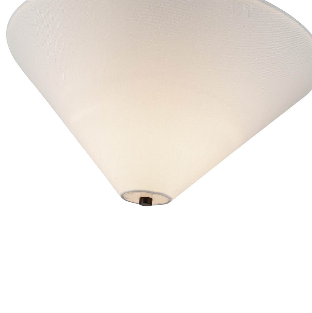 Alora Lighting SF497016MBWL Matte Black,White Linen Bridgette 16-in Matte Black/white Linen Socket Semi-flush Mount Image 2