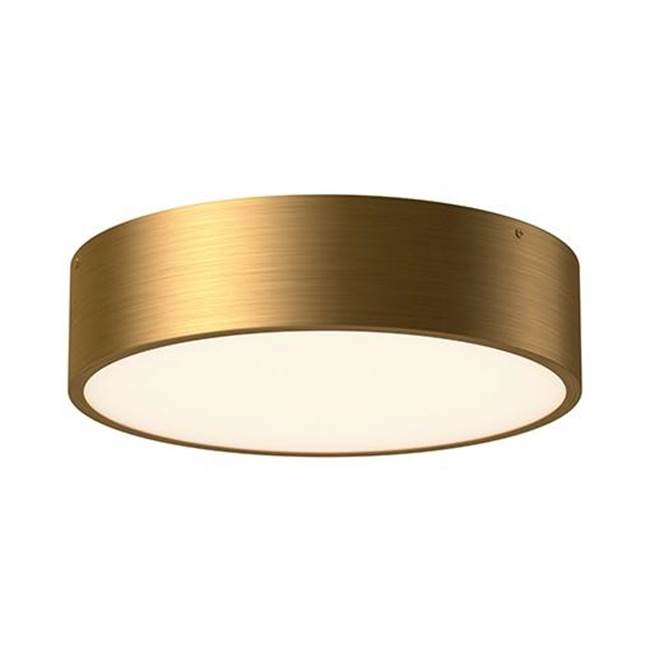 Alora Lighting Brisbane 16-in Aged Gold 3 Lights Flush Mount