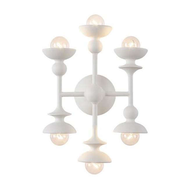 Alora Lighting Cadence 11-in Antique White 6 Lights Wall/vanity
