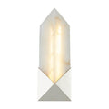 Alora Lighting Caesar 12-in Polished Nickel/alabaster Led Wall/vanity