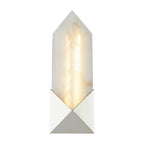 Alora Lighting Caesar 12-in Polished Nickel/alabaster Led Wall/vanity