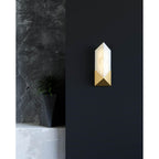 Alora Lighting Caesar 12-in Polished Nickel/alabaster Led Wall/vanity