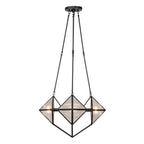 Alora Lighting Cairo 21-in Ribbed Glass/urban Bronze 4 Lights Chandeliers
