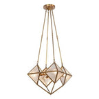 Alora Lighting Cairo 21-in Ribbed Glass/urban Bronze 4 Lights Chandeliers