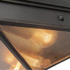 Alora Lighting Cairo 15-in Ribbed Glass/urban Bronze 2 Lights Flush Mount