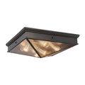 Alora Lighting FM332919UBCR Ribbed Glass,Urban Bronze Cairo 19-in Ribbed Glass/urban Bronze 4 Lights Flush Mount Image 1