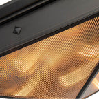 Alora Lighting Cairo 19-in Ribbed Glass/urban Bronze 4 Lights Flush Mount