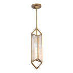 Alora Lighting Cairo 19-in Ribbed Glass/urban Bronze 1 Light Pendant