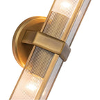 Alora Lighting WV332815VBCR Ribbed Glass,Vintage Brass Cairo 15-in Ribbed Glass/vintage Brass 2 Lights Wall/vanity Image 2
