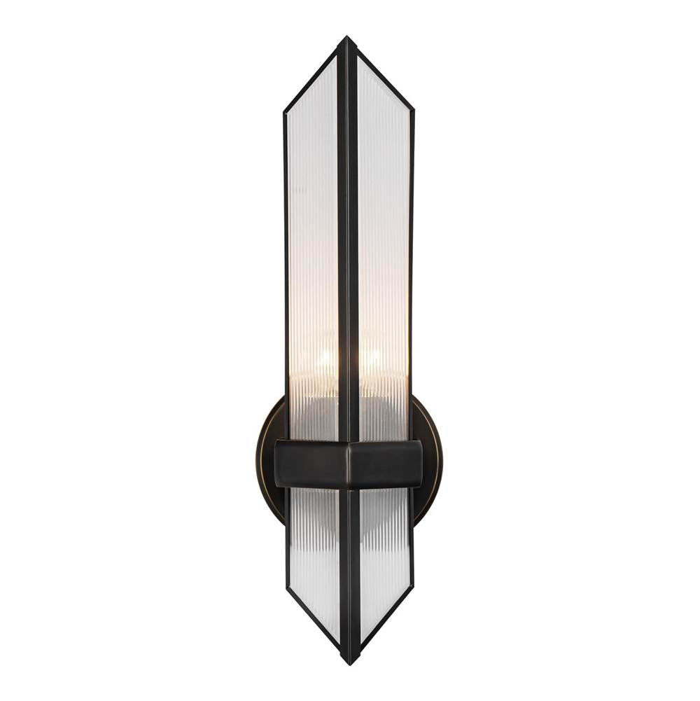 Alora Lighting WV332904UBCR Ribbed Glass,Urban Bronze Cairo 4-in Ribbed Glass/urban Bronze 1 Light Wall/vanity Image 1