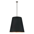 Alora Lighting Calor 30-in Black Linen With Gold Parchment/urban Bronze 3 Lights Pendant
