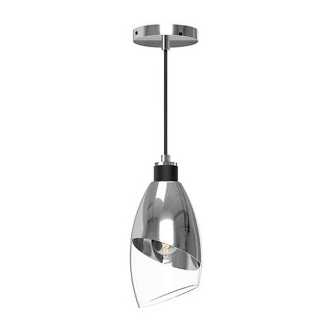 Alora Lighting Capri 5-in Chrome/clear Glass 1 Light Pendant