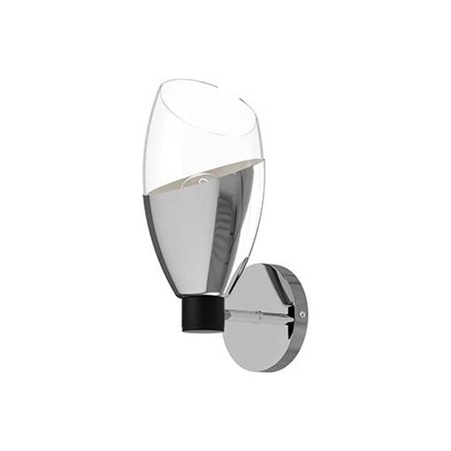 Alora Lighting Capri 5-in Chrome/clear Glass 1 Light Wall/vanity