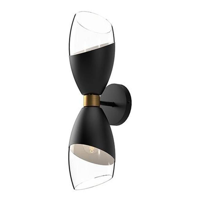 Alora Lighting Capri 5-in Chrome/clear Glass 2 Lights Wall/vanity