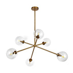 Alora Lighting CH549640AGCL Aged Gold,Clear Glass Cassia 40-in Aged Brass/clear Glass 6 Lights Chandelier Image 3