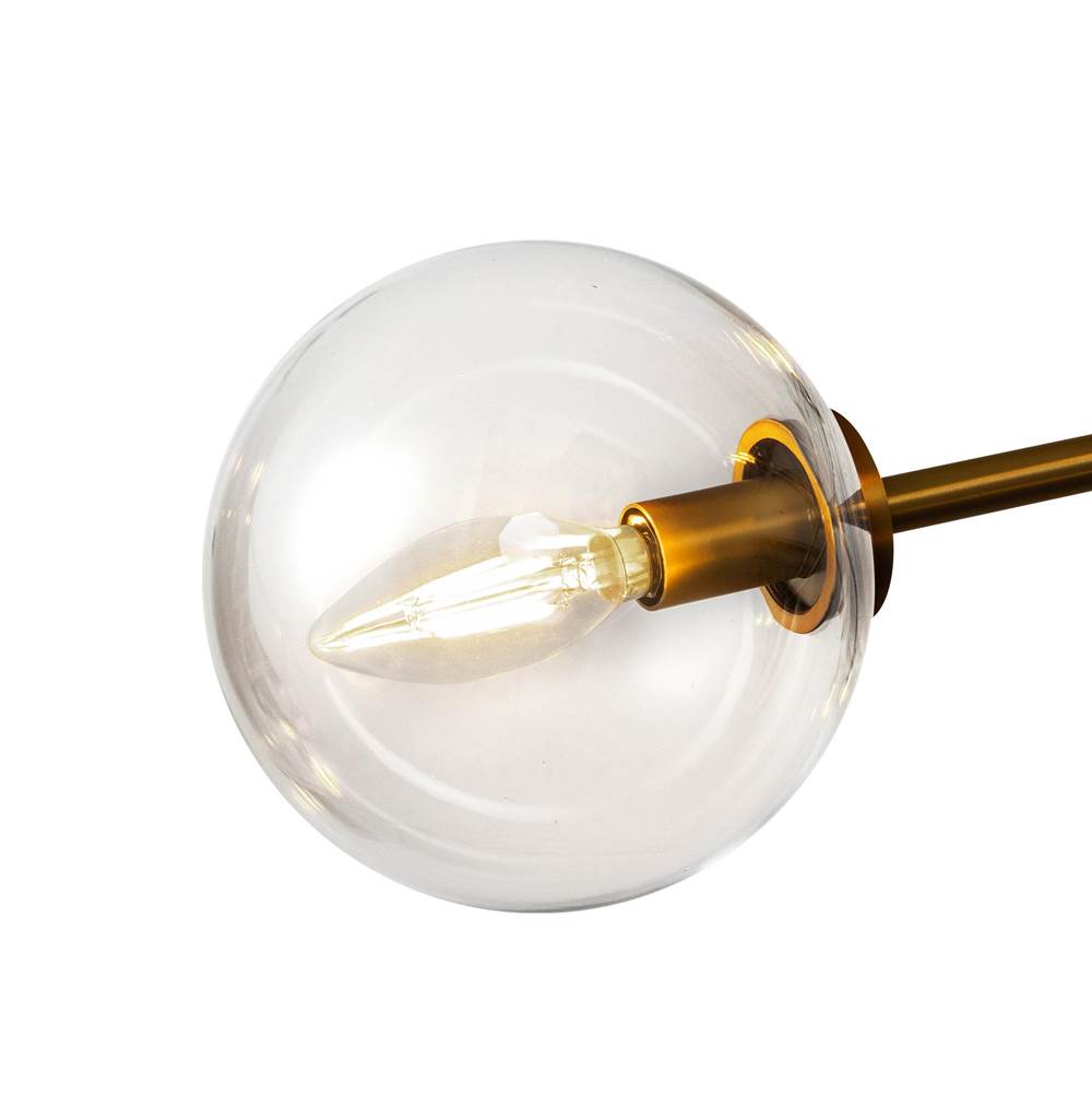 Alora Lighting CH549640AGCL Aged Gold,Clear Glass Cassia 40-in Aged Brass/clear Glass 6 Lights Chandelier Image 2