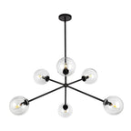 Alora Lighting Cassia 40-in Aged Brass/clear Glass 6 Lights Chandelier
