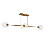 Alora Lighting LP549448AGCL Aged Gold,Clear Glass Cassia 48-in Aged Brass/clear Glass 4 Lights Linear Pendant Image 3