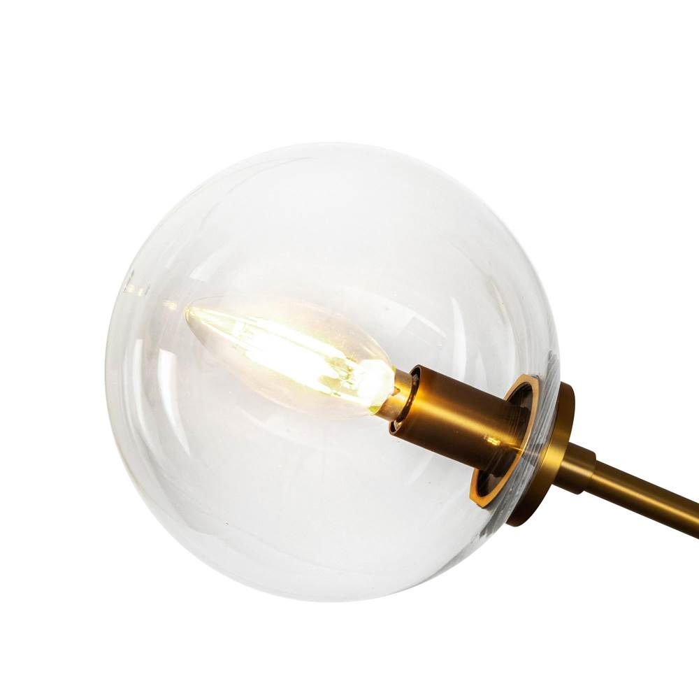 Alora Lighting LP549448AGCL Aged Gold,Clear Glass Cassia 48-in Aged Brass/clear Glass 4 Lights Linear Pendant Image 2