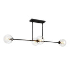 Alora Lighting LP549448MBCL Matte Black,Clear Glass Cassia 48-in Matte Black/clear Glass 4 Lights Linear Pendant Image 3
