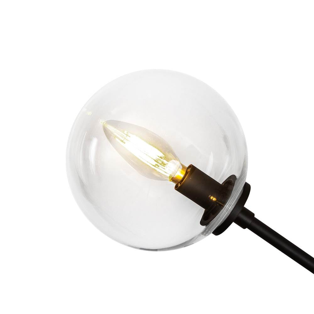 Alora Lighting LP549448MBCL Matte Black,Clear Glass Cassia 48-in Matte Black/clear Glass 4 Lights Linear Pendant Image 2