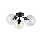 Alora Lighting SF549315MBCL Matte Black,Clear Glass Cassia 15-in Matte Black/clear Glass 3 Lights Semi-flush Image 4