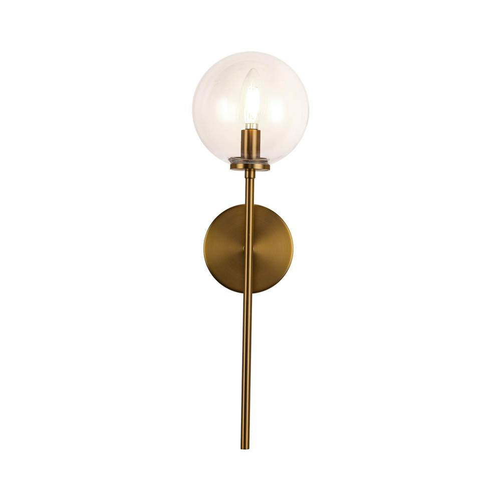 Alora Lighting WV549101AGCL Aged Gold,Clear Glass Cassia 1 Head Aged Brass/clear Glass 1 Light Wall Vanity Image 4