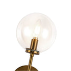 Alora Lighting WV549101AGCL Aged Gold,Clear Glass Cassia 1 Head Aged Brass/clear Glass 1 Light Wall Vanity Image 2