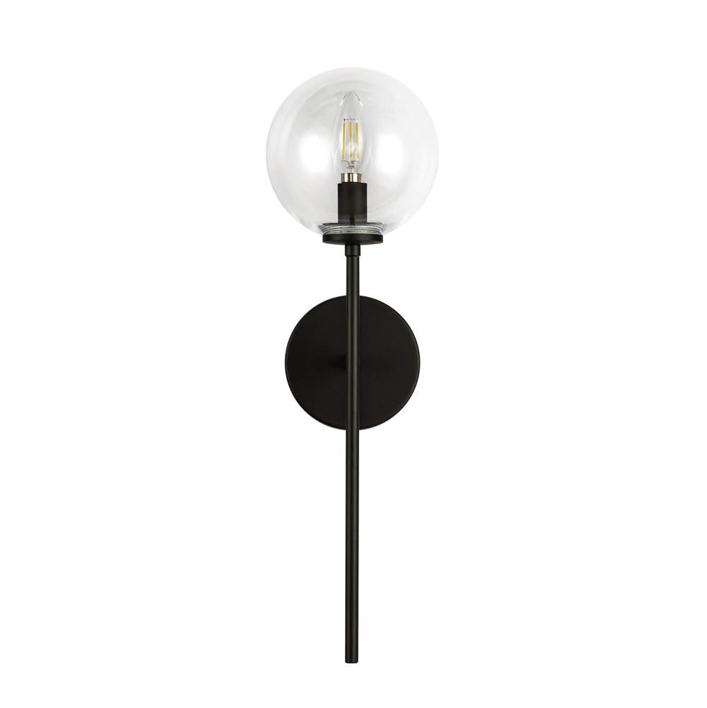 Alora Lighting Cassia 1 Head Aged Brass/clear Glass 1 Light Wall Vanity
