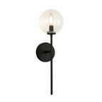 Alora Lighting WV549101MBCL Matte Black,Clear Glass Cassia 1 Head Matte Black/clear Glass 1 Light Wall Vanity Image 4