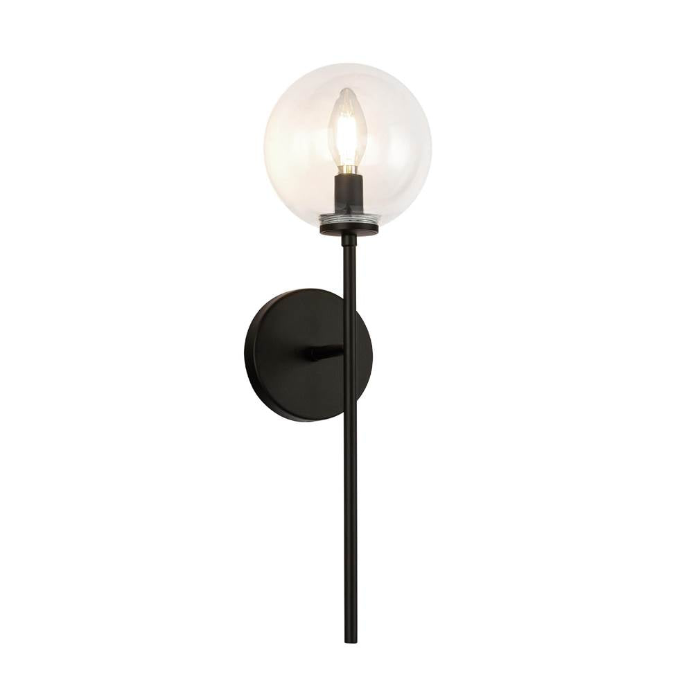 Alora Lighting WV549101MBCL Matte Black,Clear Glass Cassia 1 Head Matte Black/clear Glass 1 Light Wall Vanity Image 4