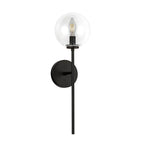 Alora Lighting WV549101MBCL Matte Black,Clear Glass Cassia 1 Head Matte Black/clear Glass 1 Light Wall Vanity Image 3