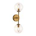 Alora Lighting WV549220AGCL Aged Gold,Clear Glass Cassia 20-in Aged Brass/clear Glass 2 Lights Wall Vanity Image 1
